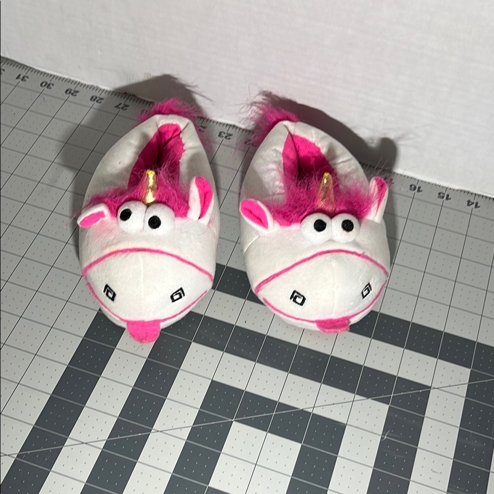 Universal Pink and White Unicorn Kids Slippers